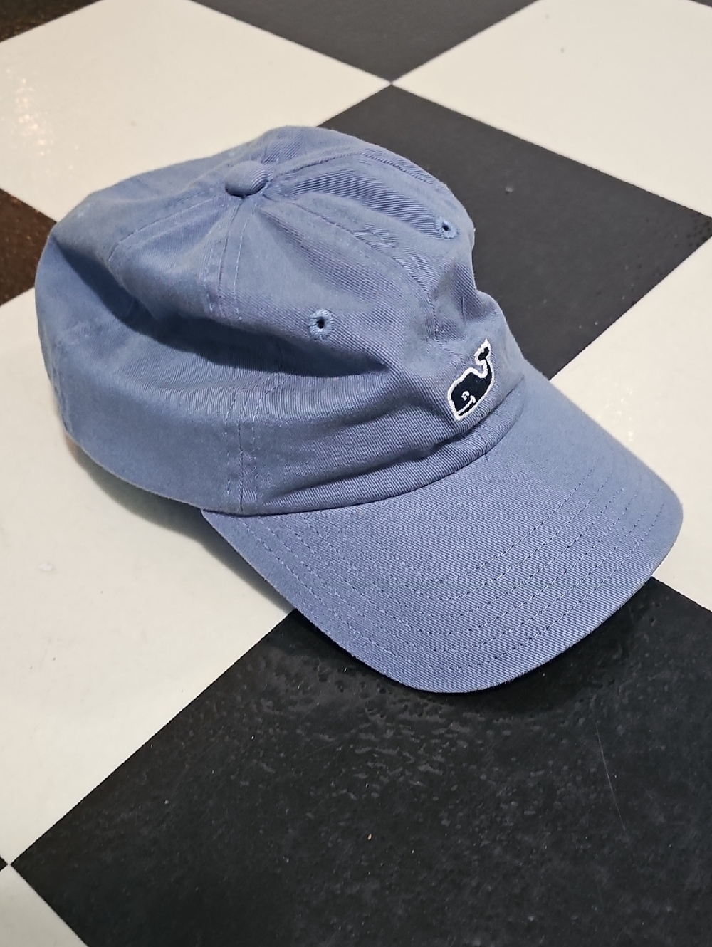 Vineyard Vines Classic Whale Cap in Dusty Blue 100 % Cotton Medium